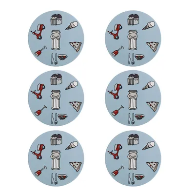 Set of 6 rome coasters by maxwell & williams - rome