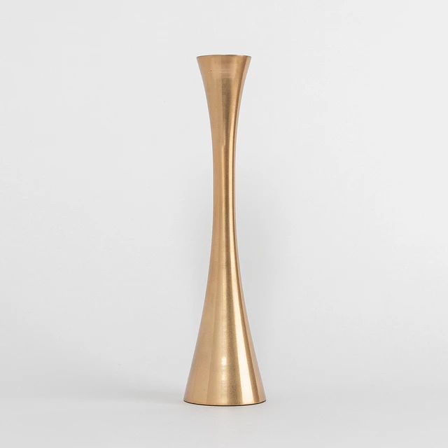 Gold taper candle holder - 12.25