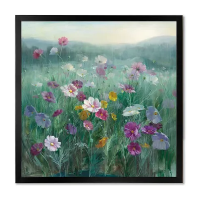 Flower field wall art