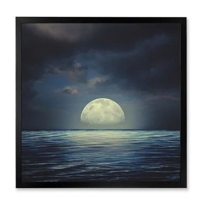 Super moon over the sea ii wall art
