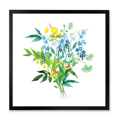 Meadow flowers garland wall art