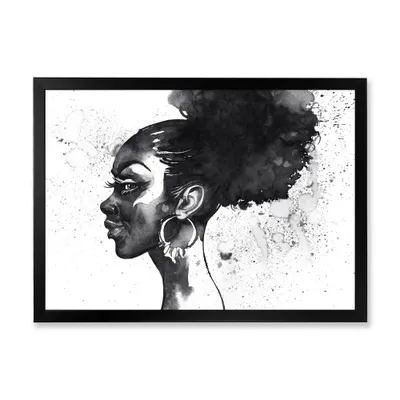 monochrome portrait of african american woman i - x