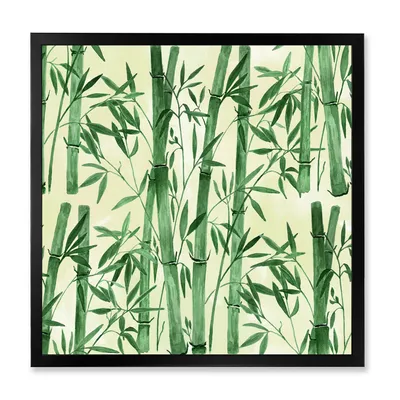 Bamboo branches in the forest i wall art - 36"" x 36"" - canvas only