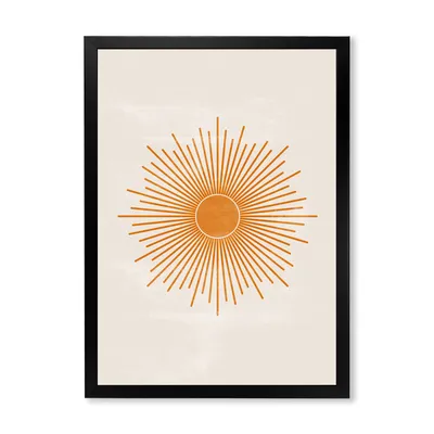 Orange sun print ii wall art - 30"" x 40"" - canvas only