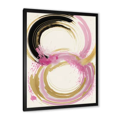 pink and gold curves iv Art 