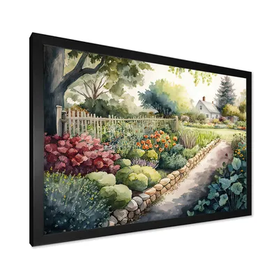 Fresh garden at the cottage wall art - 32x16 - canvas only