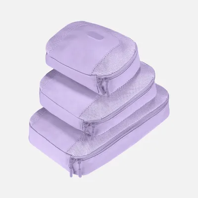 Travelon set of 3 packing cubes - lilac