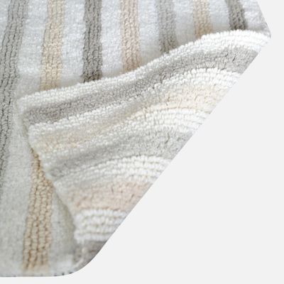Field stripe reversible bath rug - 20x30