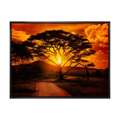 toile « african sunset with lonely tree »