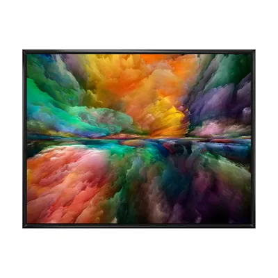 Colorful and dark gradient clouds canvas wall art print