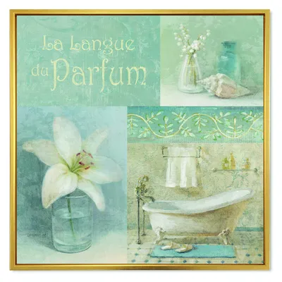 Bathroom lily parfum bath story canvas wall art