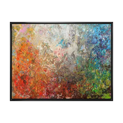 Board stained abstract art canvas art print - 20"" x 12"" - canvas only