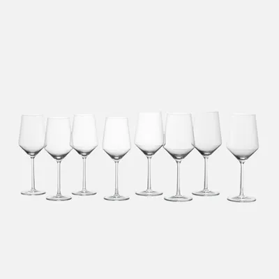 Set of 8 schott zwiesel pure wine glasses