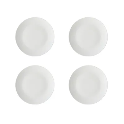 Set of 4 white basics soupe side plates by maxwell & williams (19 cm)