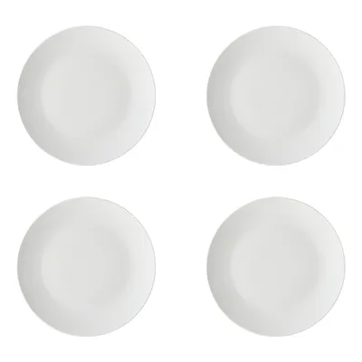 Set of 4 white basics coupe dinner plates by maxwell & williams (27 cm)
