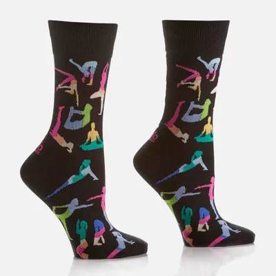 Women's crew socks - yoga by yo sox