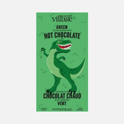 Dinosaur green colour changing white hot chocolate mix