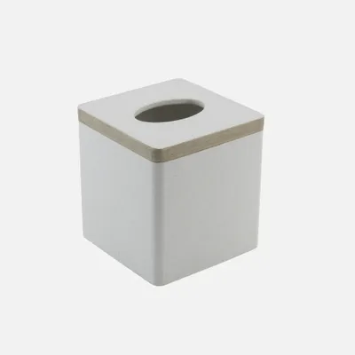 Hudson bath accessories collection - hudson tissue box - white