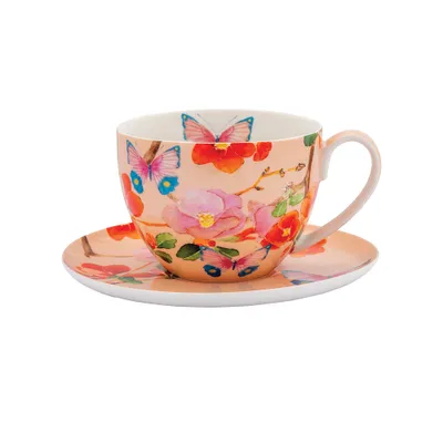 Joy posey cup & saucer by maxwell & williams (400 ml)