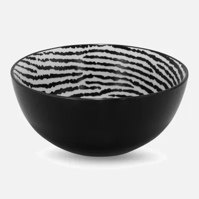 Zebra serveware collection by brilliant - zebra bowl- 20cm by brilliant