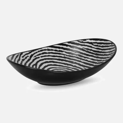 Zebra serveware collection by brilliant - zebra oval bowl by brilliant