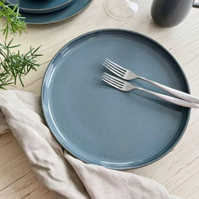 Uno blue charger plate by mesa ceramics
