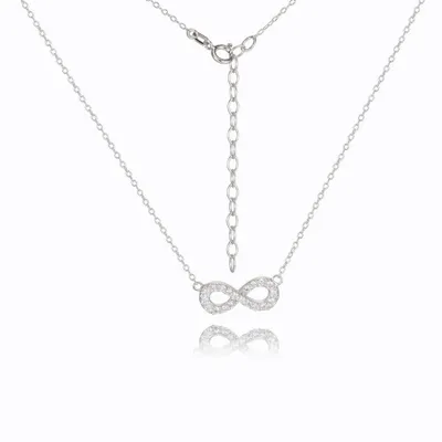 Reign sterling silver & cubic zirconia infinity necklace