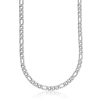 Steelx stainless steel 6mm figaro chain necklace 20""
