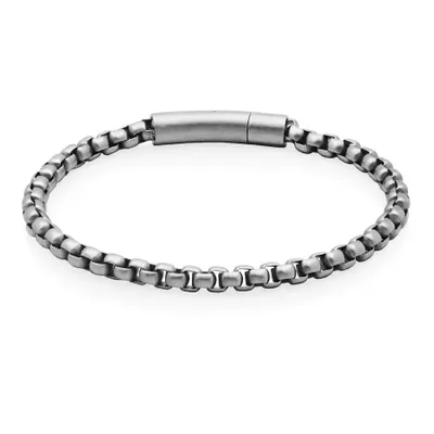 Steelx stainless steel 5mm matte round box chain bracelet 8.5""