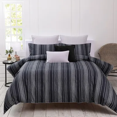 Indian stripe duvet cover set - king