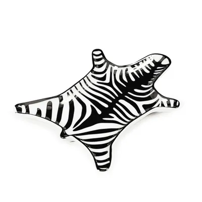 Jonathan adler small black and white zebra dish