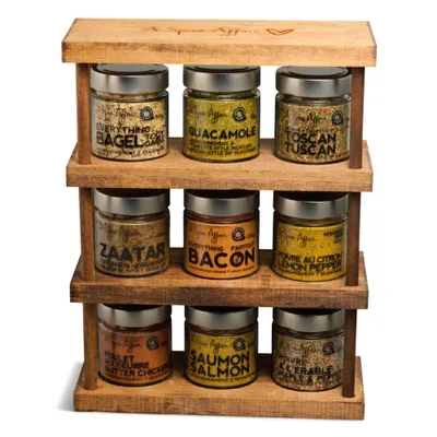 Kitchen essentials spice rack 9 jar collection
