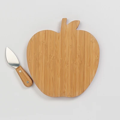 Knock on wood apple cheese board with knife by kate spade