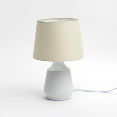 Lampe de table « manon » avec base en blanc - beige blanc