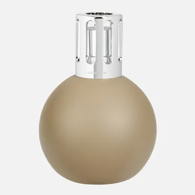 « boule » taupe lamp in lacquered glass by maison berger paris