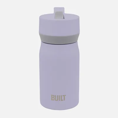 Water bottle with straw and lid by built - lavender 12 oz