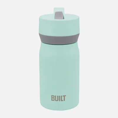 Water bottle with straw and lid by built - mint 12 oz