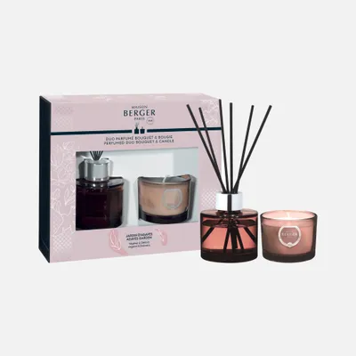 Joy scented bouquet and candle gift set by maison berger paris - agaves garden
