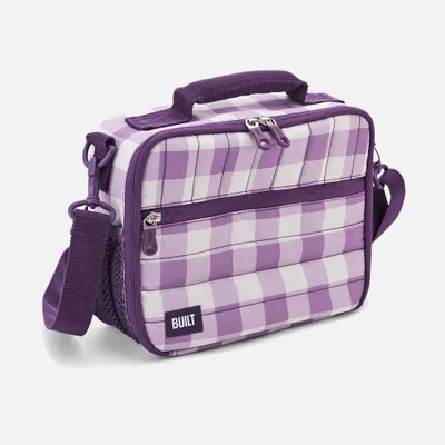 Kids lunch box - mulberry gingham