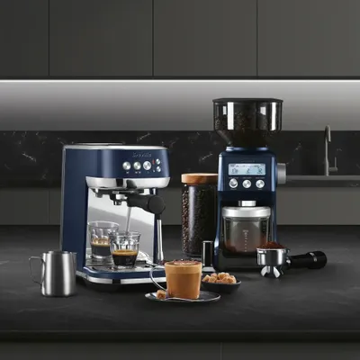 Breville the bambino™ plus espresso machine - damson blue