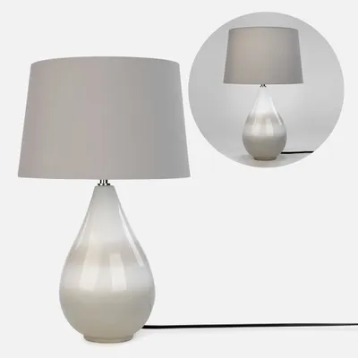 Lampe de table « lexes » - blanc gris