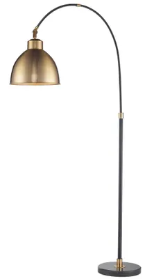 Savannah arched floor lamp with metal shade