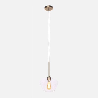 Brushed gold pendant lamp 11"" by luce lumen