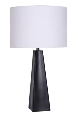 Korson table lamp with angled base - black