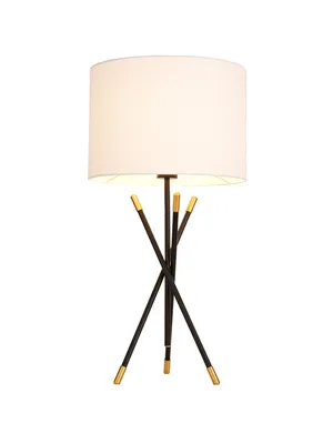 Lampe de table trépied « london » - noir or