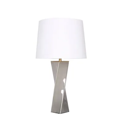 Grey ceramic table lamp