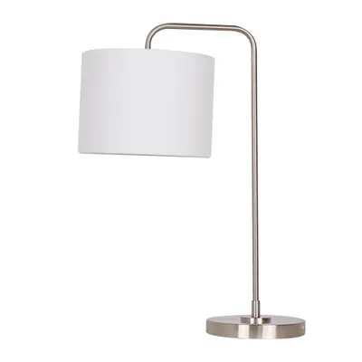 Brushed steel hook table lamp