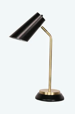 Matte black gold task lamp 18"" by luce lumen - black matte gold