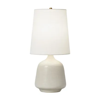 21""h white ceramic table lamp by luce lumen