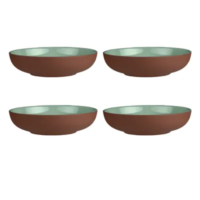 Set of 4 sienna teal bowls by maxwell & williams (20 cm)